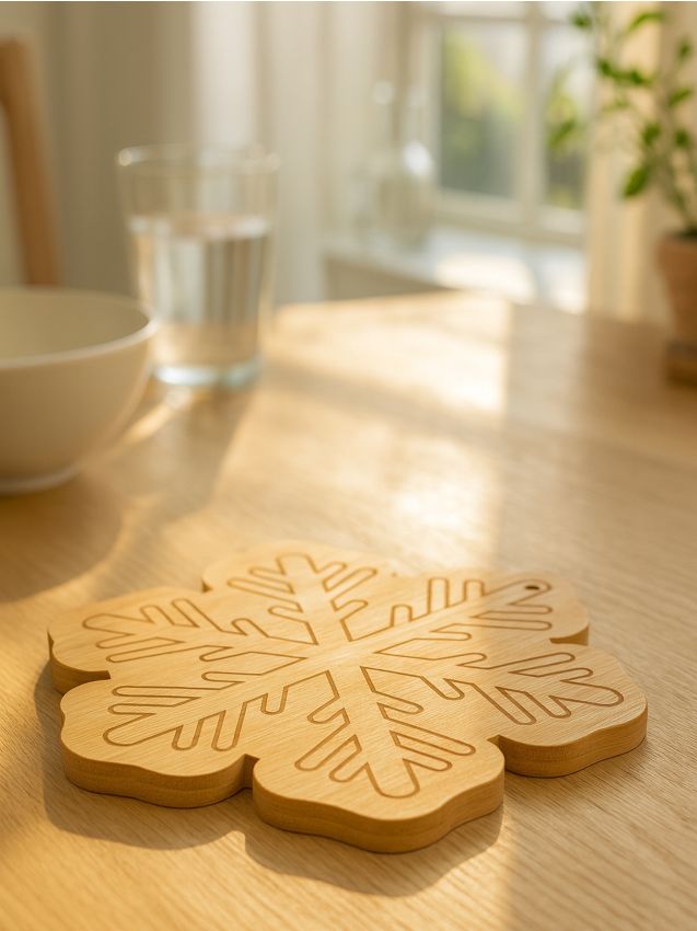 Sinsay - Servírovací tácka v tvare snehovej vločky - béžová