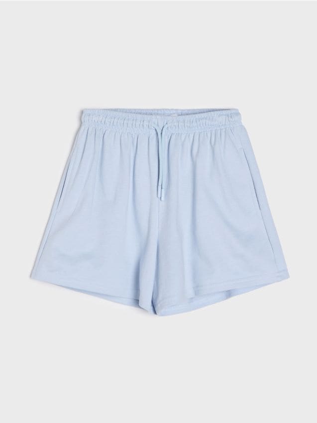 Sinsay - Pantaloni scurți cu buzunare - albastru-pal