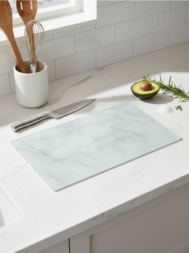 Sinsay - Tocător cu model marmorat - gri deschis