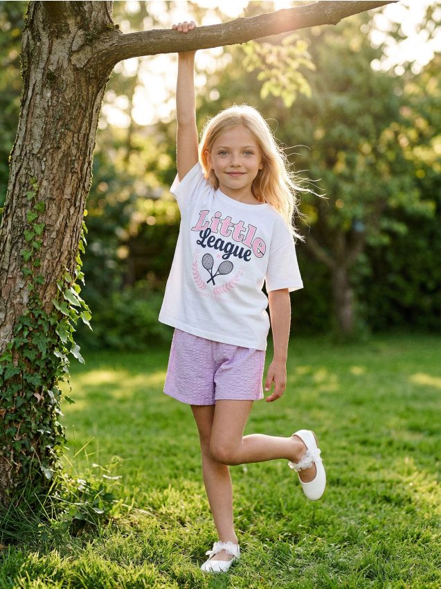 Sinsay - Șorturi din bumbac cu structură ușor plisată - violet