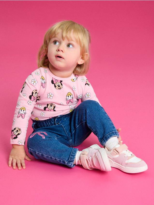 Sinsay - Blugi cu elastic în talie - albastru