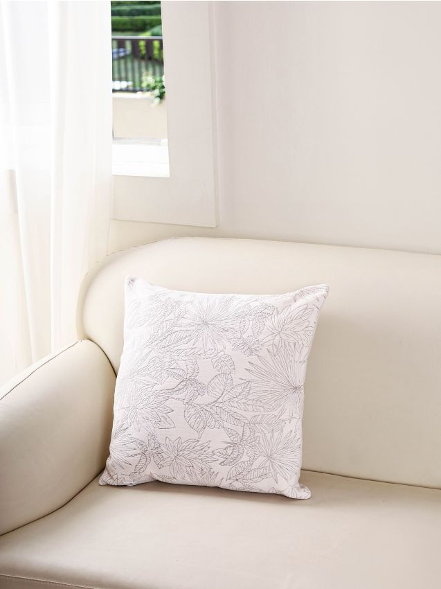 Sinsay - Pernă decorativă cu flori - crem