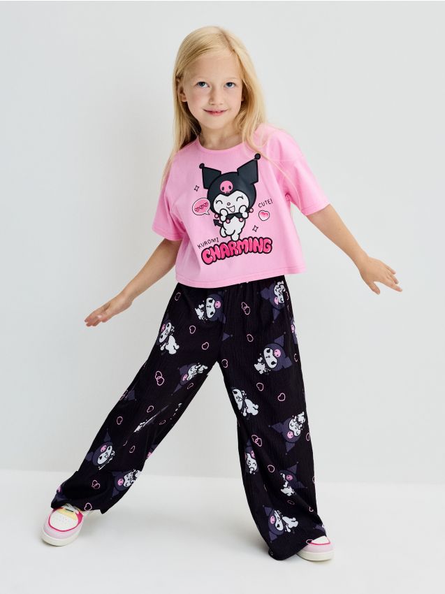 Sinsay - Set din bumbac: tricou și pantaloni Kuromi - multicolor
