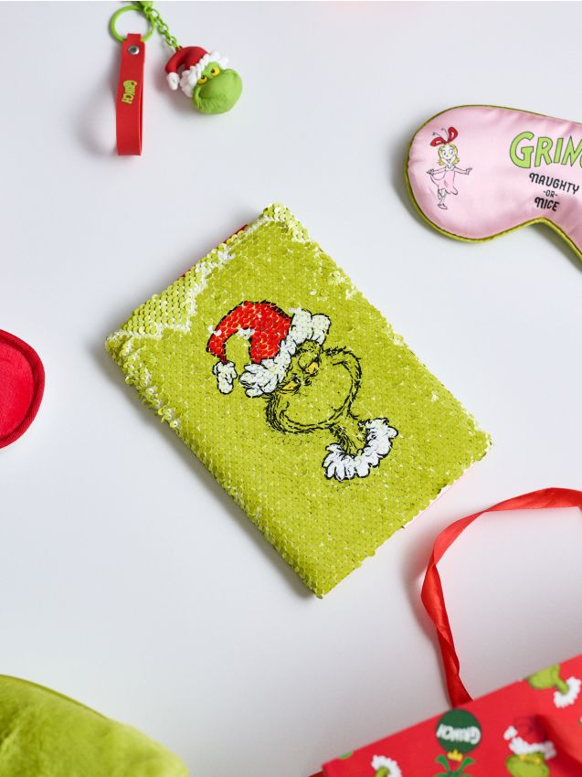 Sinsay - Zošit A5 Grinch - žlto-zelená