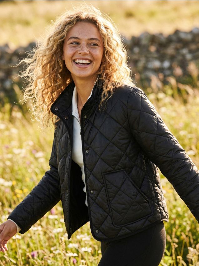 Sinsay - Geacă matlasată cu guler înalt - negru