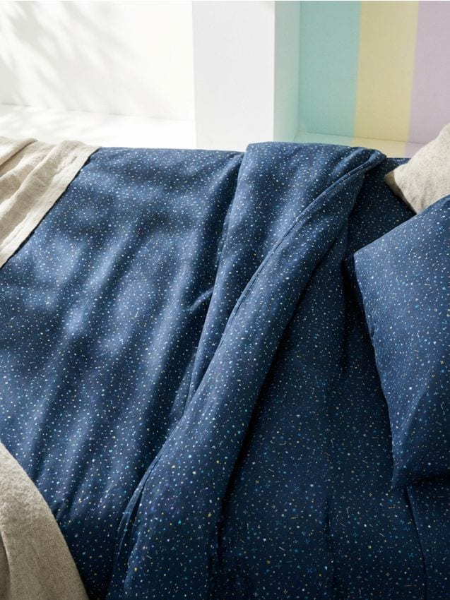 Sinsay - Set de lenjerie de pat cu model - bleumarin