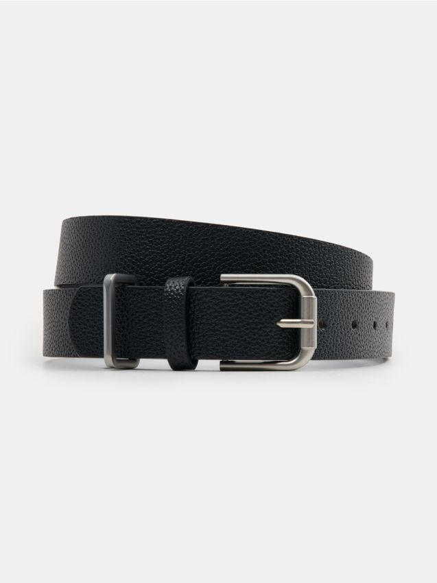 Sinsay - Curea pentru pantaloni din imitație de piele - negru