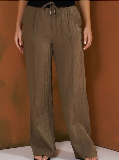 Viskózové kalhoty s širokými nohavicemi