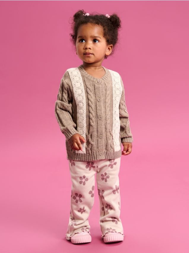 Sinsay - Pantaloni flare - nude