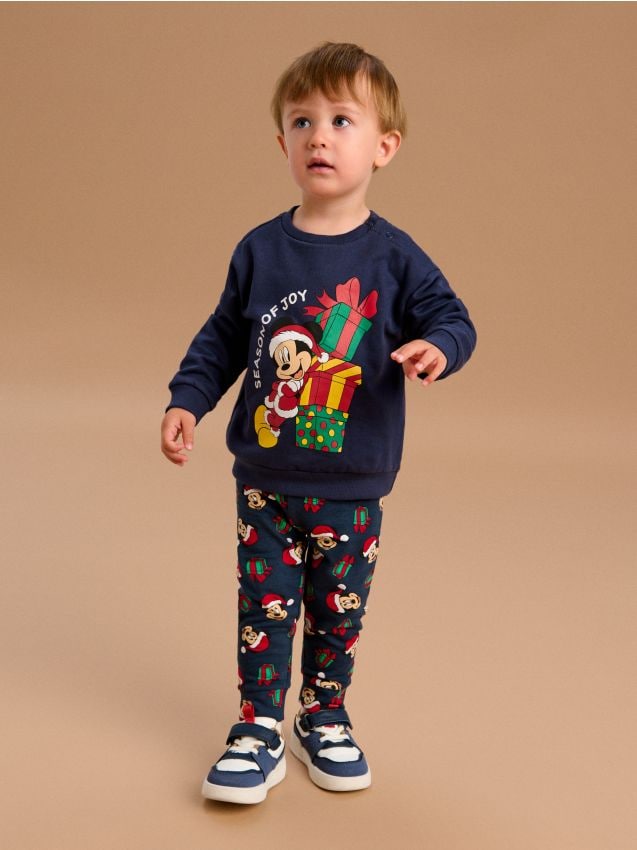 Sinsay - Colanți Mickey Mouse - bleumarin