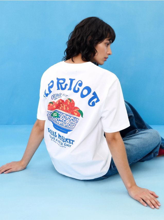 Sinsay - Tricou din bumbac cu imprimeu - alb