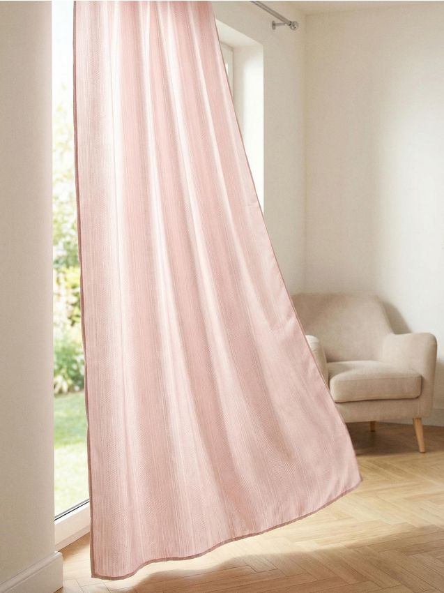 Sinsay - Perdea pe bandă cu model jacquard - roz-pastel