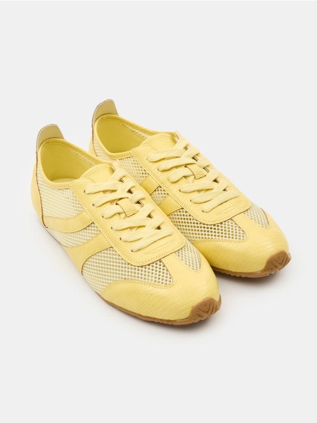 Sinsay - Sneakers cu plasă - galben