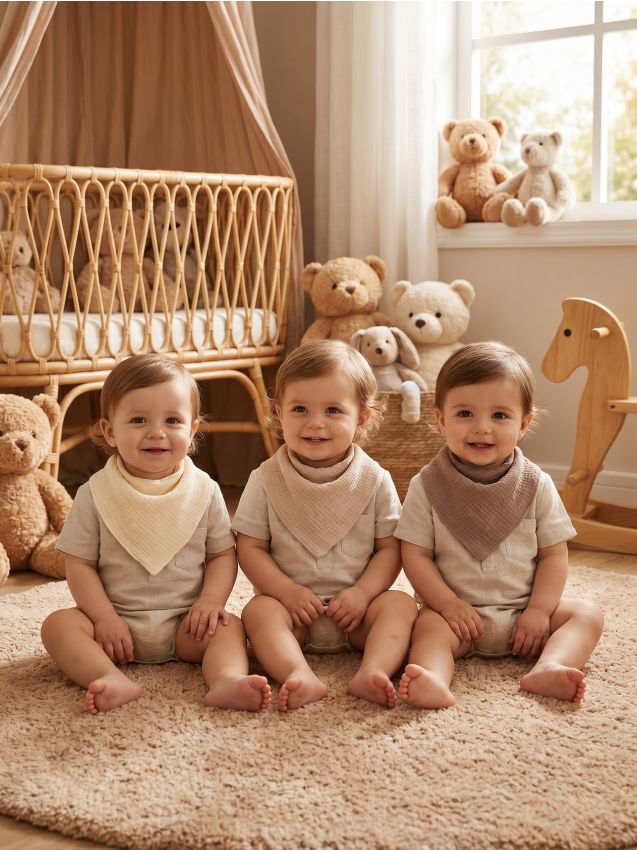 Sinsay - Set 3 bavaglini - beige