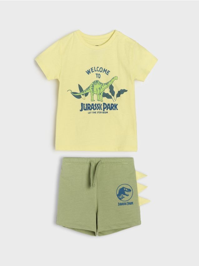 Sinsay - Compleu din jerseu Jurassic Park - verde-gălbui