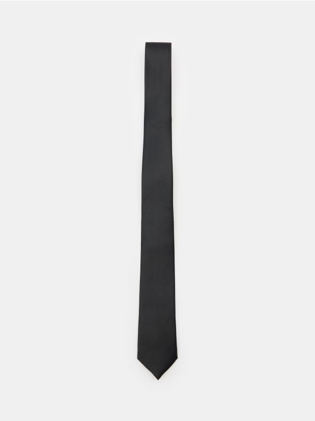 Cravatta tinta unita - nero