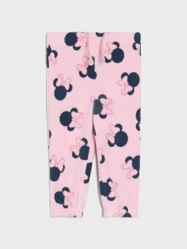 Sinsay - Tepláky Minnie Mouse - popolavá ružová