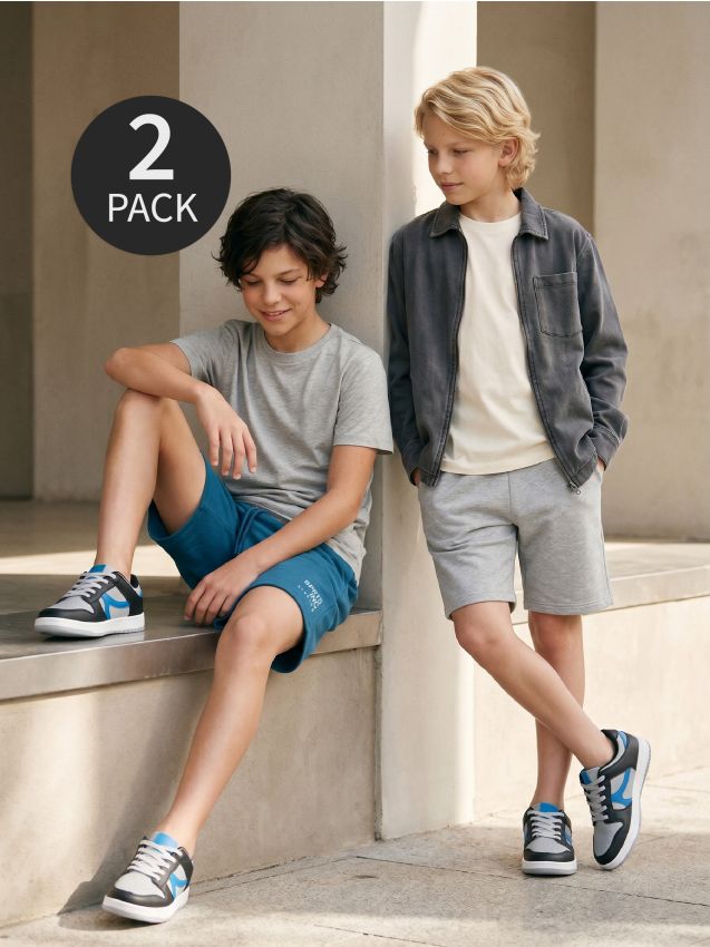 Sinsay - Set 2 pantaloni scurți de trening - gri deschis