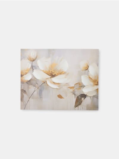 3D dekoratív falikép virágmintával