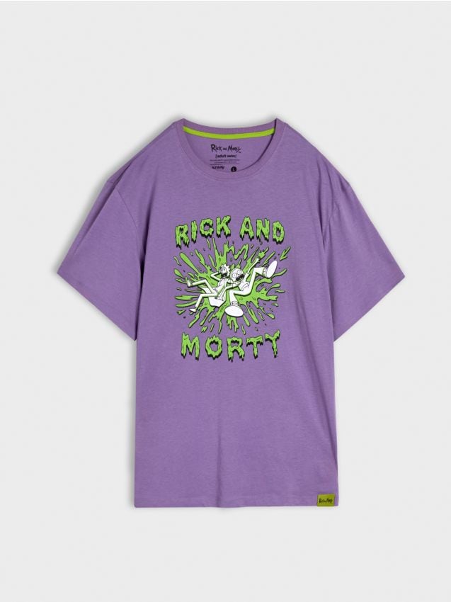 Sinsay - Koszulka Rick and Morty - fioletowy