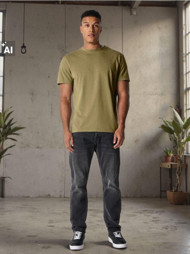 Sinsay - Tricou cu mânecă scurtă - kaki