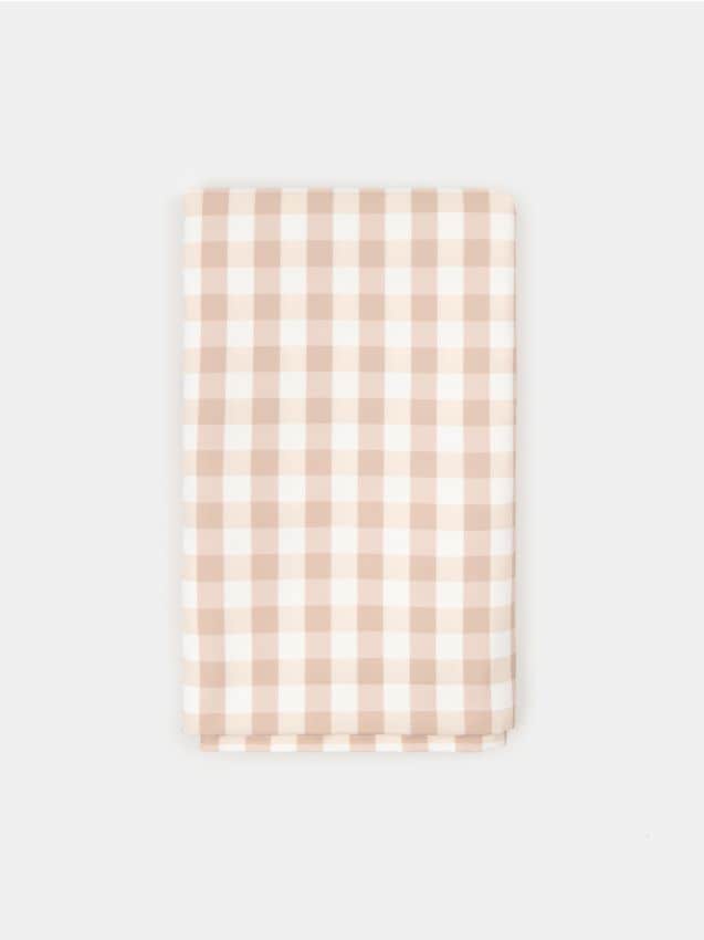 Sinsay - Draperie cu bandă cu model în carouri - bej