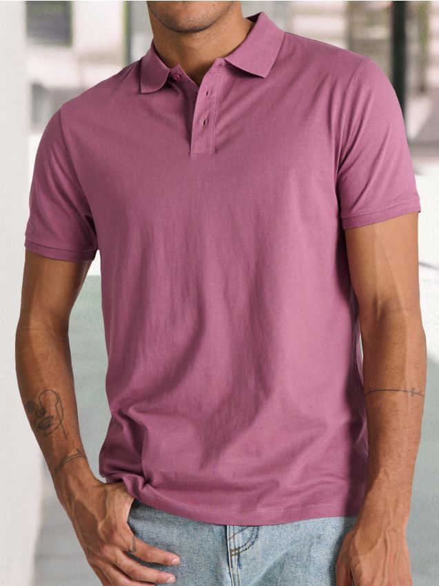 Sinsay - Tricou Polo - mov