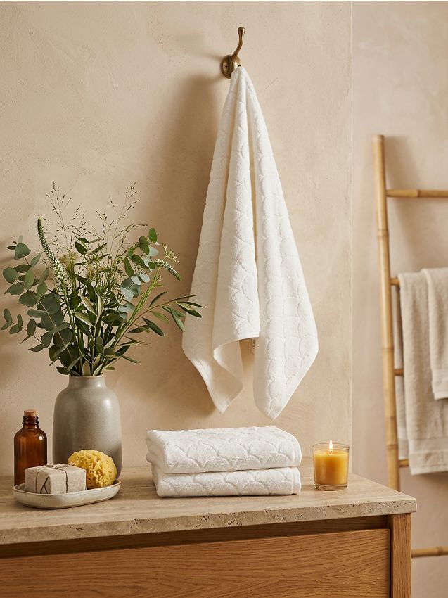 Sinsay - Prosop din bumbac 30x50 - crem