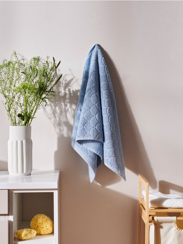 Sinsay - Prosop din bumbac 30x50 - albastru-pal