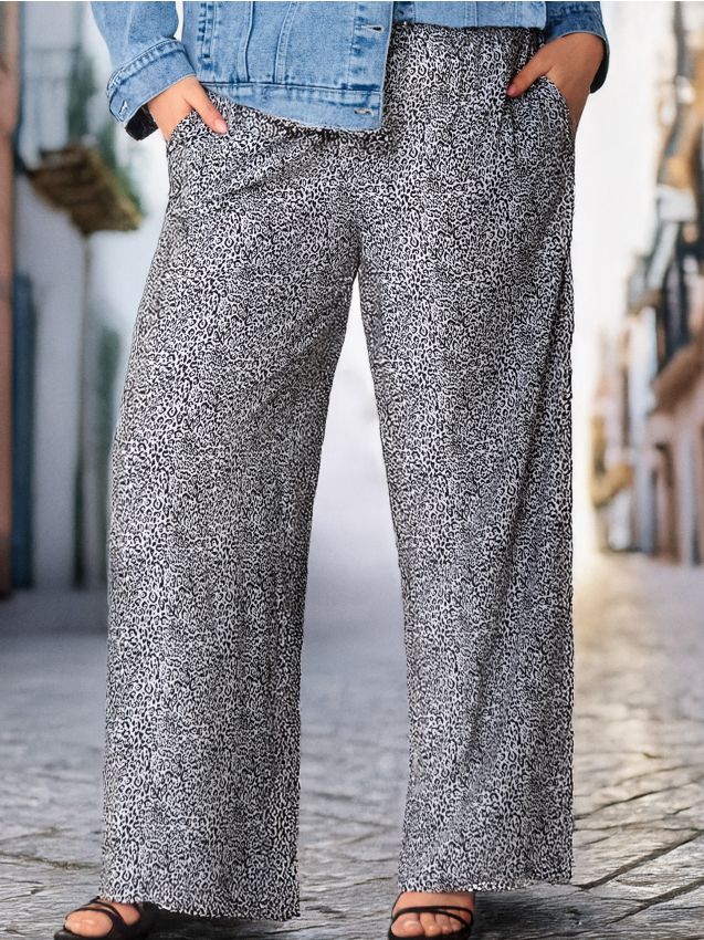 Wide leg hlače PLUS SIZE - SINSAY