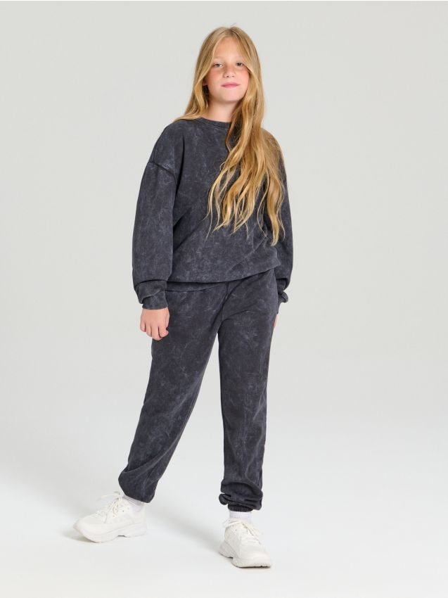 Sinsay - Tepláková súprava s opraným efektom - antracitová