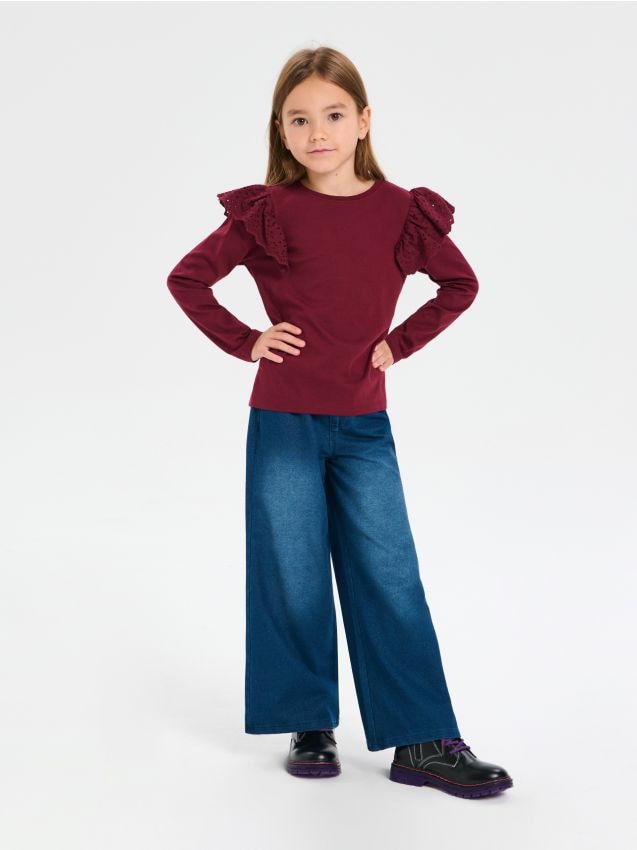 Sinsay - Tricou cu mânecă lungă - multicolor