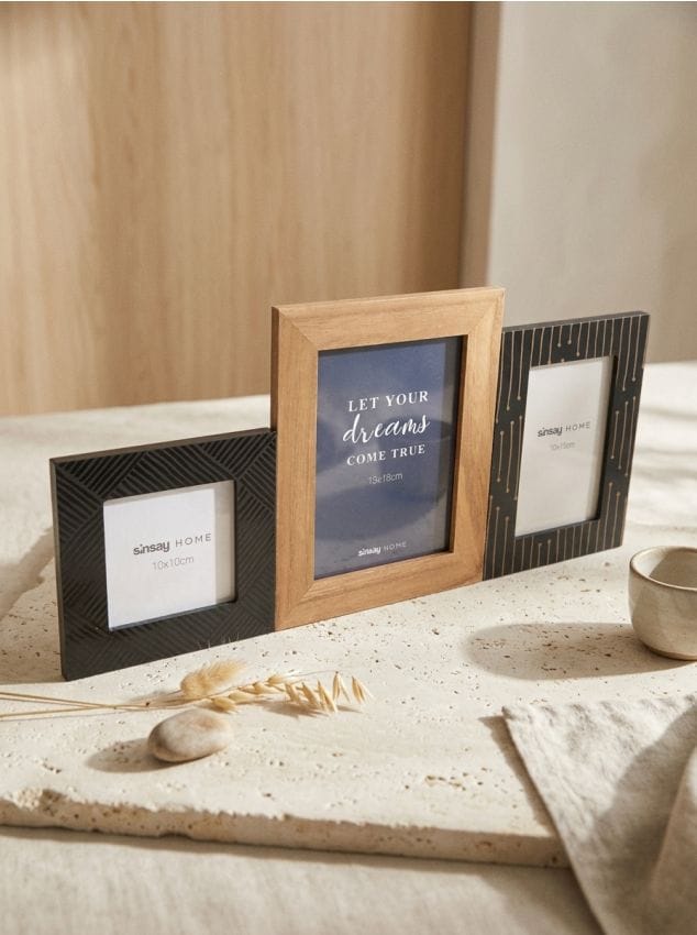 Sinsay - Ramă pentru 3 fotografii - bej