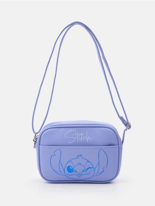 Sinsay - Geantă crossbody cu model embosat și curea reglabilă - albastru-pal