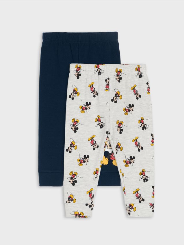 Sinsay - Set 2 colanți din bumbac Mickey Mouse - bleumarin
