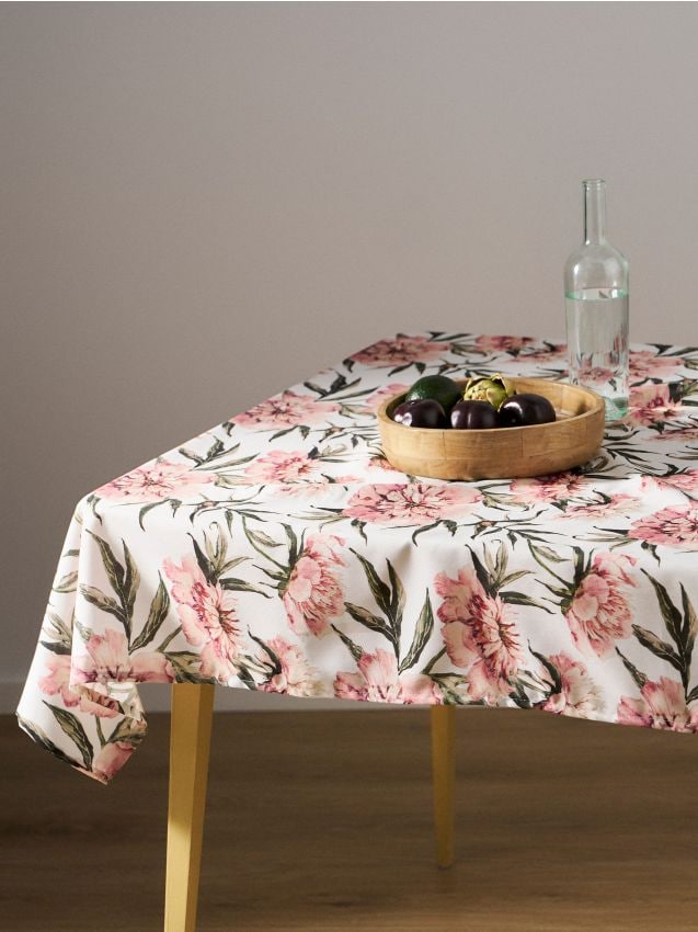 Sinsay - Față de masă cu model floral - roz