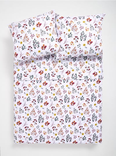 Bombažna posteljnina z jesenskim motivom