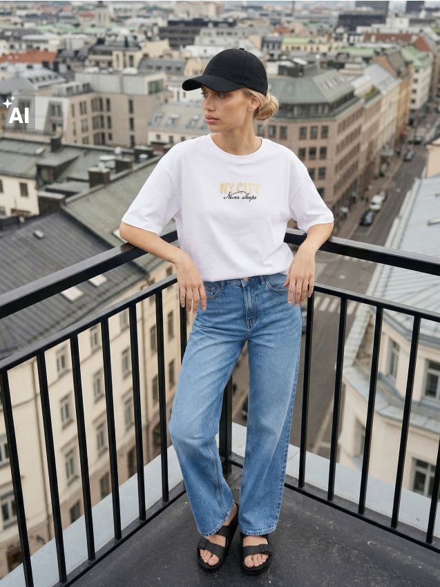 Sinsay - Tricou din bumbac cu imprimeu - alb