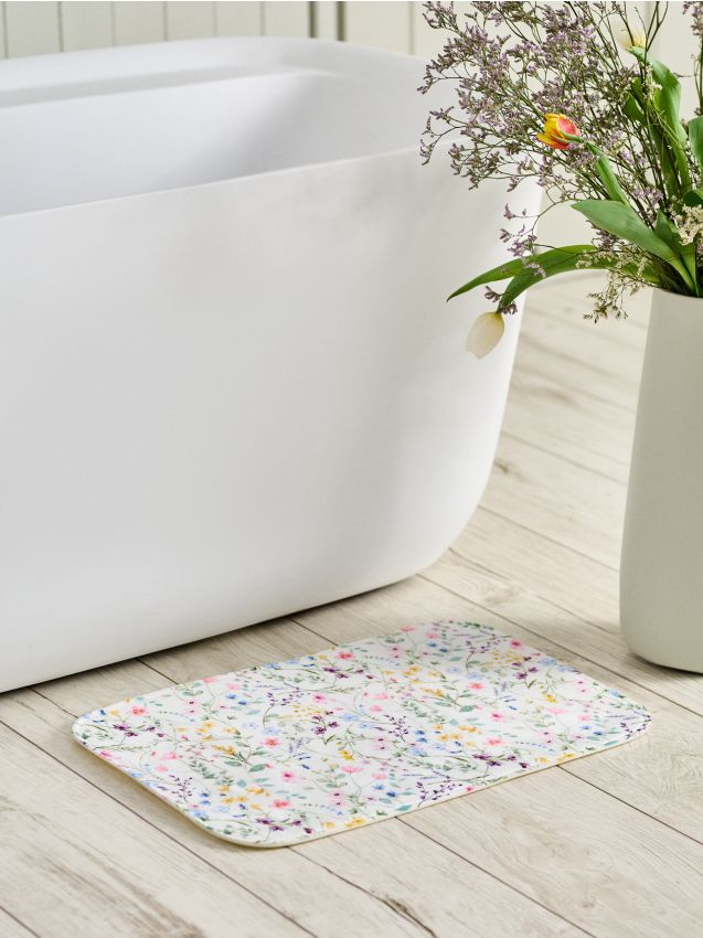 Sinsay - Kúpeľňový koberec s kvetinovým motívom - viacfarebná