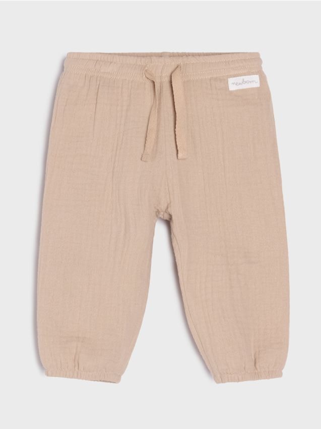 Sinsay - Pantaloni din bumbac jogger - bej