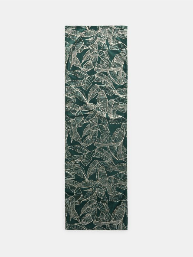 Runner da tavola con motivo vegetale - verde