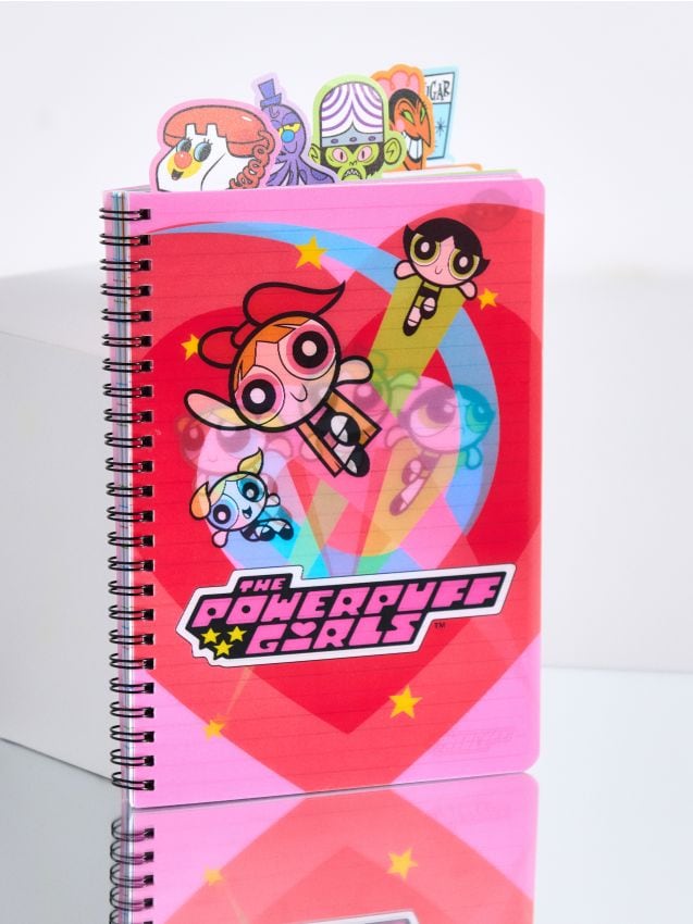 Sinsay - Caiet cu spirală și separatoare The Powerpuff Girls Girls - multicolor