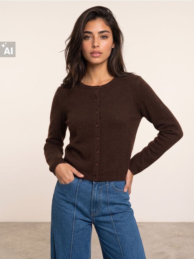 Sinsay - Cardigan cu adaos de lână - dark grey jeans