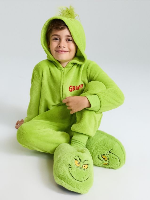 Sinsay - Pidžama s kapuljačom i vezom Grinch