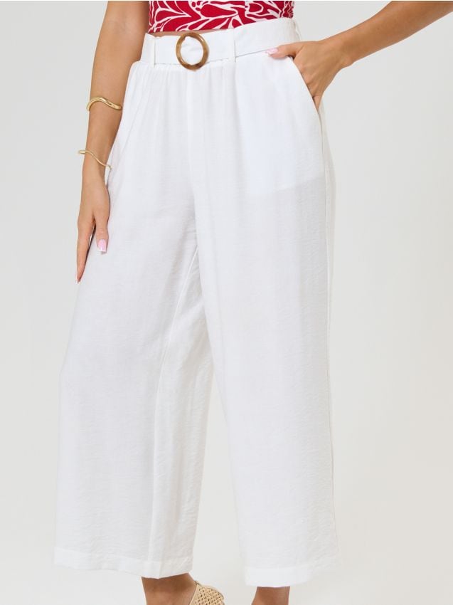 Culotte pantalone sa pojasom - SINSAY