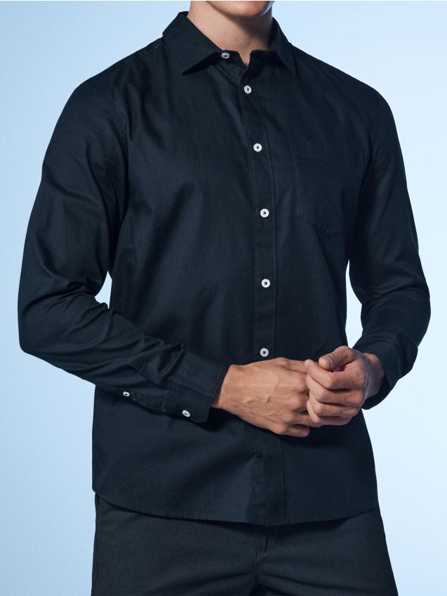 Sinsay - Cămașă din bumbac - bleumarin