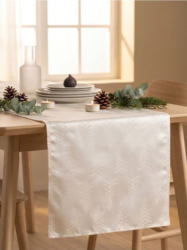 Sinsay - Traverse de masă cu motiv de sărbători - crem