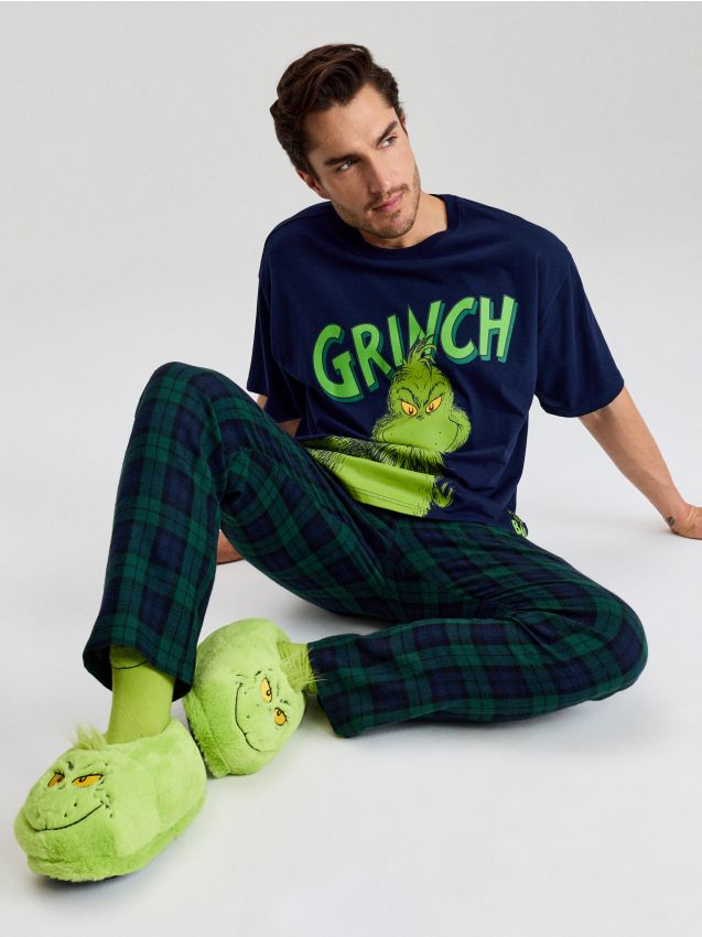 Sinsay - Papuci de casă Grinch - verde-gălbui