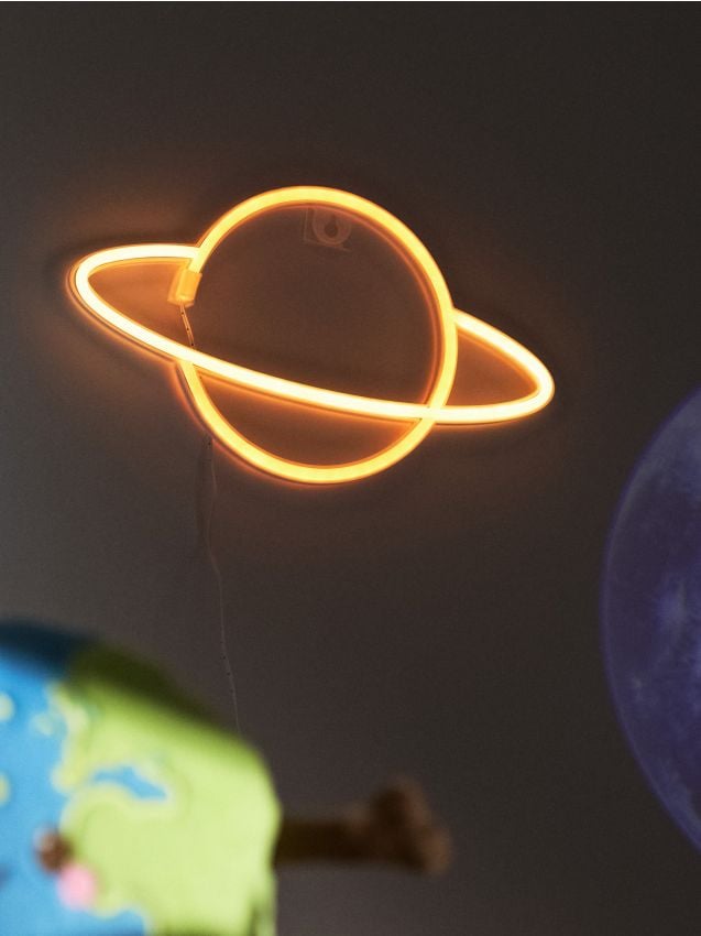 Sinsay - Lampă LED neon în formă de planetă Saturn - multicolor