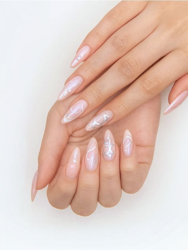 Sinsay - Set de unghii false - argintiu